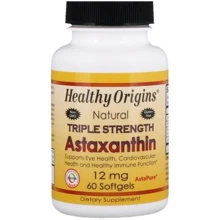 Healthy Origins Astaxanthin (Complex) AstaPure® 12 mg 60 caps Астаксантин потрійний сили: Тип астаксантин