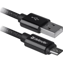 Кабель Defender PRO USB Cable to microUSB 1m Black (87802): Тип USB Cable - microUSB