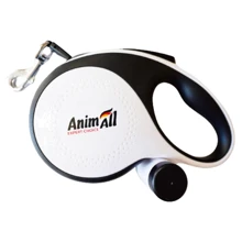Повідець-рулетка AnimALL MS7016-B з диспенсером L до 50 кг/5 метрів біла: Тип шнура Лента