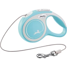 Поводок-рулетка Flexi New Comfort XS до 8 кг 3 м блакитний (4000498042717): Тип шнура трос