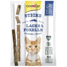 Лакомство для кошек GimCat Sticks мясные палочки с лососем и форелью 4 шт. (4002064400174): Вид Стики