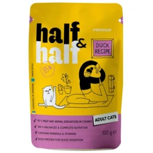 Влажный корм для кошек HalfHalf кусочки с уткой в соусе 100 г (4820261920918): Тип Влажный корм