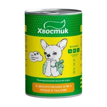 Влажный корм Хвостик для взрослых собак кусочки мяса птицы в подливе 1240 г (165545): Тип Влажный корм