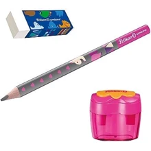 Набір для навчання письму Pelikan Combino Pink олівець + ластик + точилка, рожевий: Тип прості