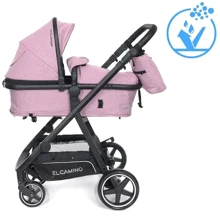 Коляска 2 в 1 EL CAMINO ME 1069 ALLIANCE Denim Ash Pink (ME 1069 Denim Ash Pink EL CAMINO): Тип коляски Универсальная коляска (2-в-1)