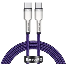 Кабель Baseus Cable USB-C to USB-C Cafule Metal 100W 1m Purple (CATJK-C05): Тип USB-C - USB-C