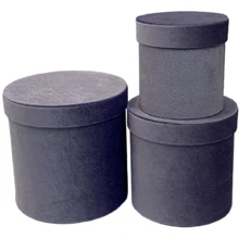 Коробка Подарочные коробки UFO Набор 3 шт VELVET LILAC круг. (W2908): undefined undefined