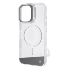 Чехол для iPhone Kajsa Aluminium Shield with Magnetic Ring Silver for iPhone 16: Цвет серый