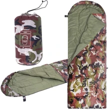 Спальний мішок Springos 2 в 1 CS0041 +8 ...+20 °C R Khaki/Green: Тип ковдру з капюшоном
