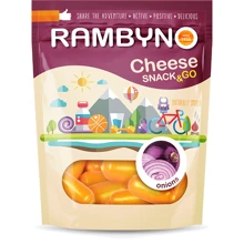 Cыр плавленный копченый Rambyno Snack, с жареным луком 75 г (WT1944): Вес нетто 75 г