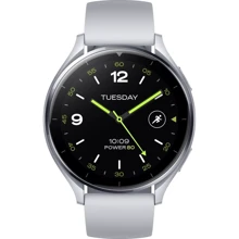Смарт-годинник Xiaomi Watch 2 Sliver Case with Gray TPU Strap (UA): Дисплей 1.43" AMOLED (466x466) / 326 PPI