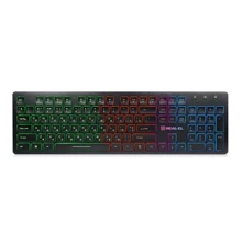 Клавиатура REAL-EL Comfort 7070 Black USB (EL123100018): Подключение проводное