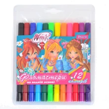 Фломастери 12 кол. "Winx Ethno" (650336): Тип На водній основі