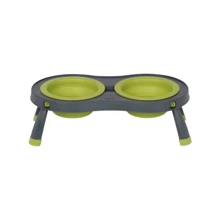 Миска подвійна Dexas Double Elevated Feeder на складній підставці велика 600 мл зелена (dx30690): Тип Миски