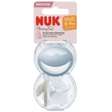 Пустышка Nuk Mommy Feel размер 1 Синяя/Бежевая 2 шт (3952563): Возраст с рождения