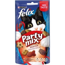 Лакомство для котов Felix Party Mix Гриль Микс со вкусом курицы, говядины и лосося 60 г (7613034119889): Вид Снеки