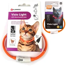 Ошейник для котов Flamingo Visio Light Led светящийся оранжевый 35 см: undefined undefined