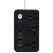 Сетевой фильтр LDNIO SC3604 Black/White: Количество розеток, шт 3