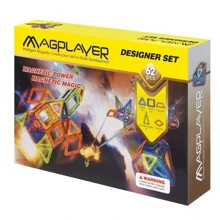 Магнитный констуктор MagPlayer 62 эд. (MPB-62): Количество деталей, шт. 62