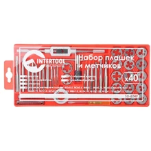 Набор резьбонарезной Intertool (SD-8040): Назначение набора слесарный