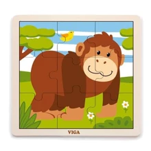 Дерев'яний пазл Viga Toys Мавпа, 9 ел. (51440): Тип пазл