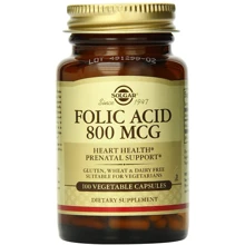 Solgar Folic Acid 800 mcg Vegetable 100 Capsules: Тип Витамин B