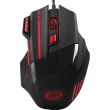 Мышь Esperanza MX201 Wolf red (EGM201R): Интерфейс подключения проводная USB