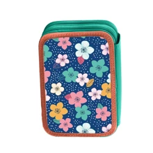 Пенал твердый SMART двойной HP-01 Flowers melody, синий/коралловый (532843): Год выпуска коллекции 2022