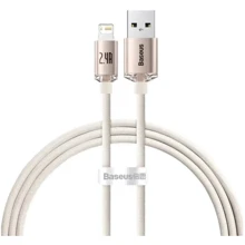 Кабель Baseus USB Cable to Lightning Crystal Shine Series 2.4A 2m Pink (CAJY001204): Тип USB Cable - Lightning