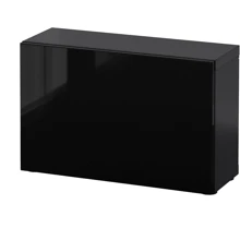 Шкаф с дверцами ІКЕА Besta 60х22х38 см Черный (190.467.72): undefined undefined