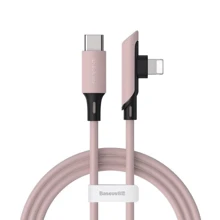 Кабель Baseus Cable USB-C to Lightning Colorful Elbow 18W 1.2m Pink (CATLDC-A04): Тип USB-C - Lightning