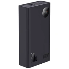 Зовнішній акумулятор Baseus Power Bank 20000mAh Adaman 2 Metal Digital Display 30W Black (PPAD050001) Зовнішній акумулятор Baseus Power Bank 20000mAh Adaman 2 Metal Digital Display 30W Black (PPAD050001)
