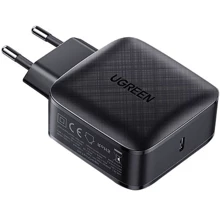 Зарядний пристрій Ugreen USB-C Wall Charger GaN CD217 65W Black (70817): Особливості Power Delivery (PD), USB-C, Швидка зарядка