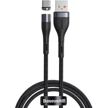 Кабель Baseus USB Cable to USB-C Zinc Magnetic Safe Fast Charging Data 1m Black/Gray (CATXC-NG1): Тип USB Cable - USB-C