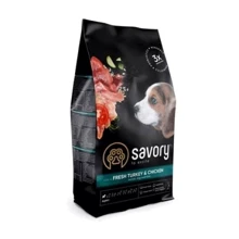 Сухой корм Savory Puppy rich in Fresh Turkey & Chicken для щенков 12 кг (30303): Тип Сухой корм