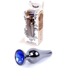Анальна пробка із кристалом BOSS of TOYS Boss Series - Jewellery Dark Silver BUTT PLUG Blue, BS6400059: Для кого унісекс