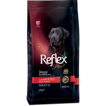 Cухий корм Reflex Plus Adult Dog Food with Lamb & Rice for Medium & Large Breeds для собак середніх і великих порід з ягнятком та рисом 15 кг (RFX-205: Тип Сухой корм