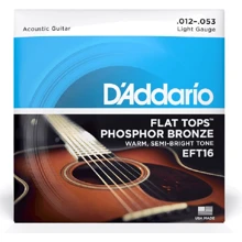Струна для гитар Комплект струн D'addario EFT16 Flat Tops Phosphor Bronze Light (12-53): Тип Комплект струн