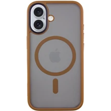 Чехол для iPhone Mobile Case TPU+PC Metal Buttons with MagSafe Gold for iPhone 16: Цвет золотой