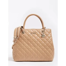 Жіноча сумка тоут Guess Illy Society Satchel темно-бежева (HWVG7970060-BEI): Стать жіночий