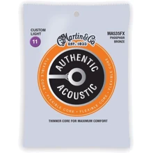 Струна для гитар Струны MARTIN MA535FX Authentic Acoustic Flexible Core 92/8 Phosphor Bronze Custom Light (11-52): Тип Комплект струн