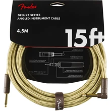 Кабель инструментальный Fender Cable Deluxe Series 15' Angled Tweed: Производитель Fender