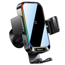 Тримач Baseus Car Holder Wireless Charger Halo Electric 15W Black (SUDD000001): Виробник Baseus