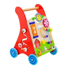 Детские ходунки-каталка Viga Toys с бизибордом (50950): Цвет разноцветный