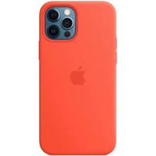 Чехол для iPhone Apple Silicone Case with MagSafe Electric Orange (MKTR3) for iPhone 12/iPhone 12 Pro: Цвет оранжевый