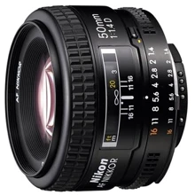Объектив для фотоаппарата Nikon 50mm f/1.4D AF Nikkor: Тип объектива стандартный