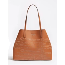Женская сумка тоут Guess Vikky Large Tote коричневая (HWPF6995240-COG): Пол Женский