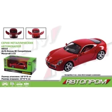 Машинка АвтоПром Alfa Romeo 8C Competizione 1:32 (68316): Тип Готовая модель