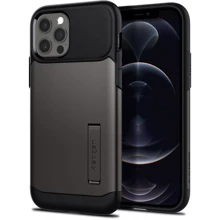 Чехол для iPhone Spigen Slim Armor Gunmetal (ACS01524) for iPhone 12/iPhone 12 Pro: Цвет серый