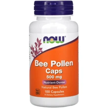 Now Foods Bee Pollen Пчелиная пыльца 500 мг 100 капсул: Форма выпуска Капсулы